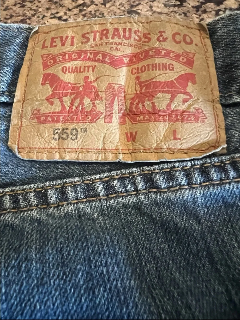 Levis 559 Jeans 44x30 Relaxed Straight Denim Hip Hop Baggy 90s Skater Y2K Grunge